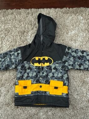 Batman Hooded Kids Jacket - Black & Yellow